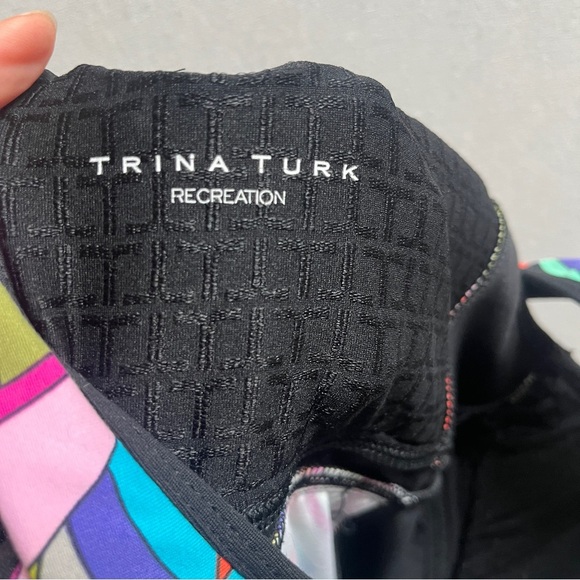 Trina Turk Recreation Colorful Sleeveless Dress with Lattice Back Sz S - Picture 5 of 8